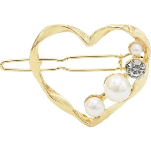 1PC Elegant Korea Chic Imitation Pearl Hair Clips Girl BB Hair Pins Metal Fashion Barrettes Hairpins Hair Styling Accessories