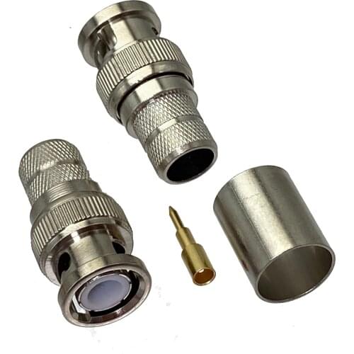 Connector BNC male plug crimp RG8 RG213 LMR400 RG214 cable straight