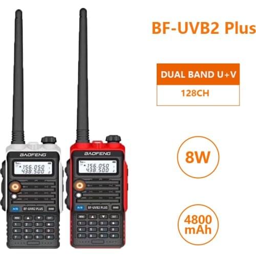 2pcs/lo Baofengt BF-UVB2 WalkieTalkie High Power Dual-Band Radio Mobile Comunicador Ham CB Radio Handheld Transceiver