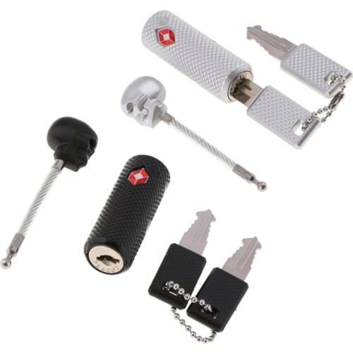 2 PCS TSA-Approved Straight Barrel Cable Sentry Key Lock with Skull Head