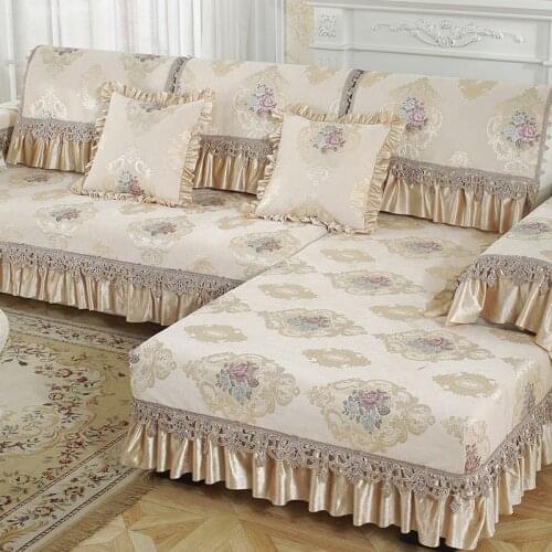 2020 New European Flower Sofa Towels Decorative Covers For Furniture Protectors Living Room Sectional Slipcover Sofa Couch Cover
