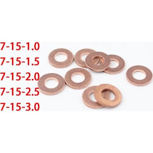 7-15-1.0 7-15-1.5 7-15-2.0 7-15-2.5 7-15-3.0 Fuel Injector Gasket outer gasket washer copper ring gasket F00VC17502/03/04/05/06
