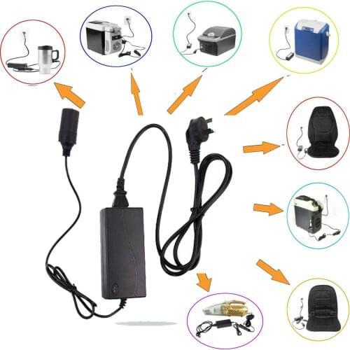 AC to DC Cigarette Lighter Socket Plug 240V 5A to 12V Car Charger Power Adapter