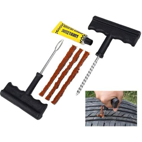 Fast Puncture New Car Tire Repair Tool Kit For Tubeless Emergency Tyre Plug Repair Block Air Leaking For Car Truck Motobike