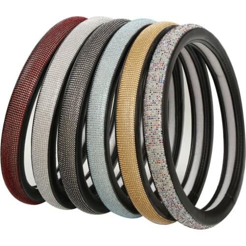 Car Steering wheel Cover Rhinstone Diamond Bling bling 38cm 14.9 inch Most sedan SUV Pickup