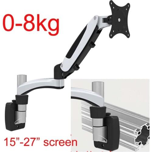 DL-GM112P 8kg gas spring 2 arm 10" 23" 27" tiltable 360 rotate aluminum lcd wall MOUNT monitor office partition bracket shelf