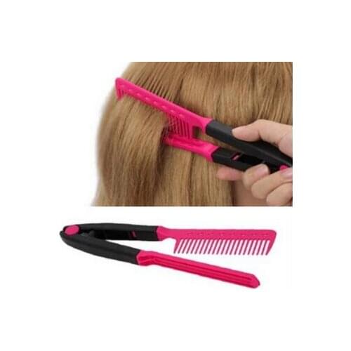 Hot-selling V Style Combs Pink/Blue ABS Straighter Splint Combs Hair Care & Styling Tools Hair Accessories HA006