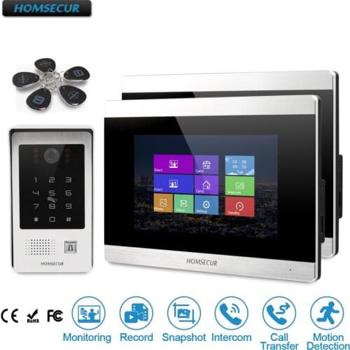 HOMSECUR 7" Video Door Phone Intercom System Memory Monitor ID Access Camera for Home Security BC091 +BM715-S