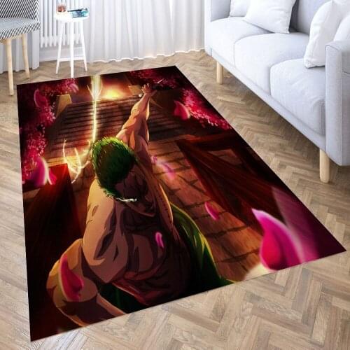 One Piece Roronoa Zoro Carpet for Living Room 3D Anime Cartoon Rug Gamer Teen Room Bedside Lounge Rug Kids Children Floor Mats