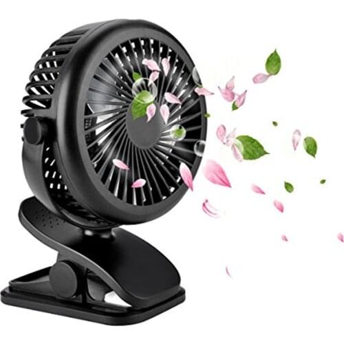 Multifunction Clip Fan Mini Rechargeable Baby Stroller Fans Portable Air Cooling USB Desk Fan with USB 18650 Battery Output