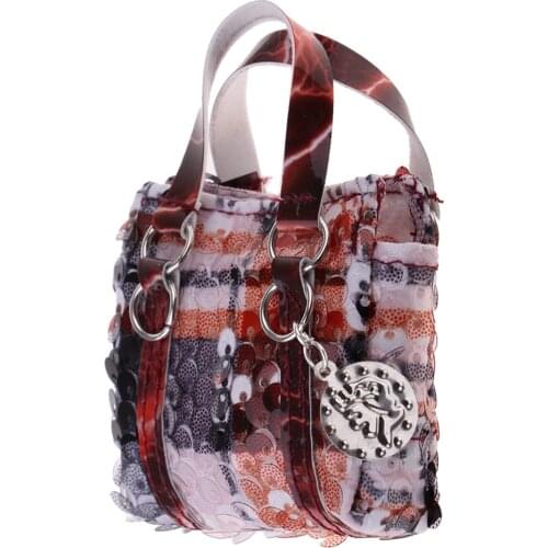 Fashion Doll Travel Shoulder Bag Sequined Handbag Purse Satchel Backpack For Blythe Doll Clothes Accessory