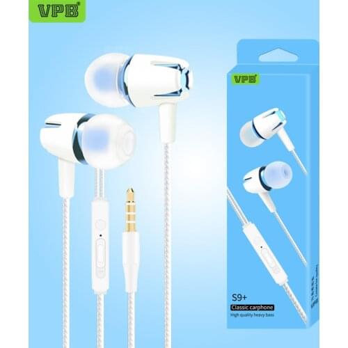 VPB S9 Earphone Super Bass Microphone in ear Headset 3.5mm For iphone 6 6s xiaomi Huawei for Mobile phone