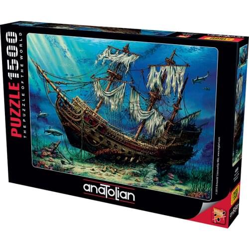 Sunken Ship 1500 Piece Jigsaw Puzzle Paper Jigsaw Puzzle Educational Mind Intelligence Game Holiday Decoration Table Gift 85x60 Cm horizontal