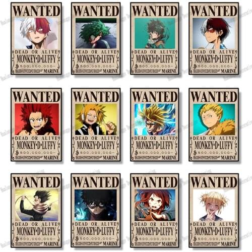 Japanese Anime Cartoon Poster Retro My Hero Academy Canvas Oil Painting Print Art Decoration Mural Childrens Room Decoration