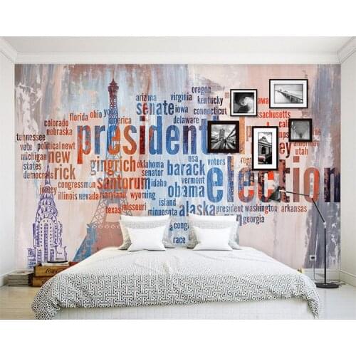 Custom background Wall Street art doodle character wall paper yoga gym dance room bar brick wallpaper