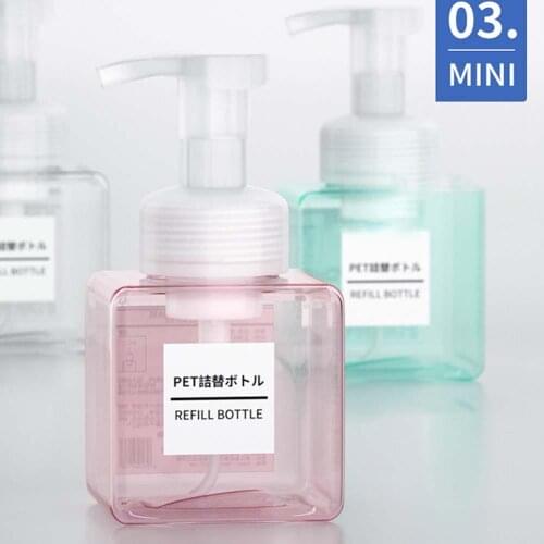 Portable 250ml Soap Dispenser Bottle Bathroom Shampoo Bottle Press Type Shampoo Shower Gel Divided Empty Bottle