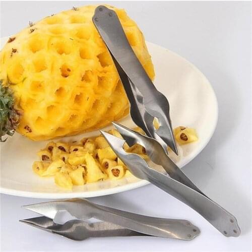 Pineapple Eye Peeler Kitchen Stainless Steel Seed Remover Cutting Clip Useful
