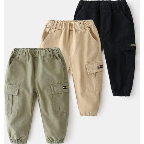 3-9 Years Boys Pants Spring Autumn Casual Track Pants for Boy Elastic Waist Loose Toddler Harem Pants Children Trousers 2020 New