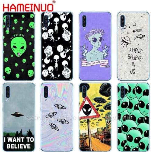 Silicon phone cover case for Samsung Galaxy S10 E PLUS A10 A20 A30 A40 A50 A70 A10E A20E M20 cover Alien Believe UFO