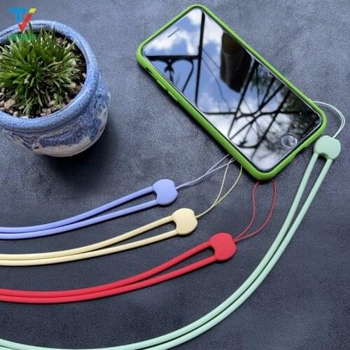 Silicone Cell Phone Lanyard Holder Phone Wrist Straps Lanyards Keychain Strap ID Card Gym USB Badge Cord Hanging Rope 200pcs/lot