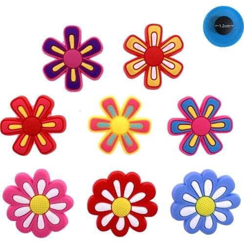 1PCS New Arrival Cartoon Plant Croc Decoration Colorful Accessories For Kids Gifts Flower Icon Shoes Charms Buckle