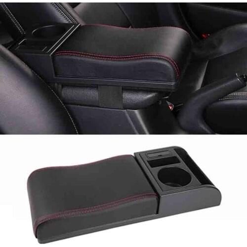 Universal Car Seat Central Extended Armrest Box Cushion Elbow Bracket Increased Pad Multi-function Storage Box