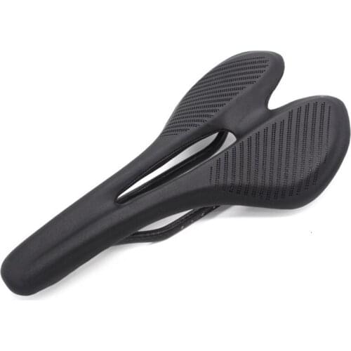 Bike Saddle Mountain Highway Vehicle Carbon Fiber PU Leather Light Hollow Seat Bag Ultra Light Carbon Bow Bottom Comfortable Men