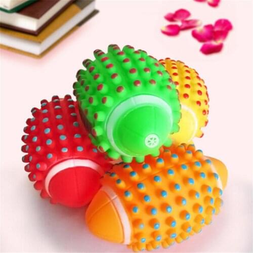 Funny Pets Dog Puppy Cat Ball Teeth Chew Toys Dogs Toys Squeaking Pet Supplies Dog Play Popular Toys for Small Large Dogs