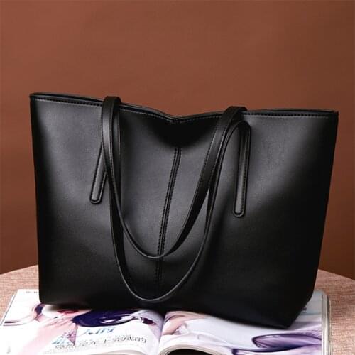 New Bag Fashion Simple Large Capacity Tote Bag Ladies Handle Bag Shoulder Totes PU Leahter Womens Handbag