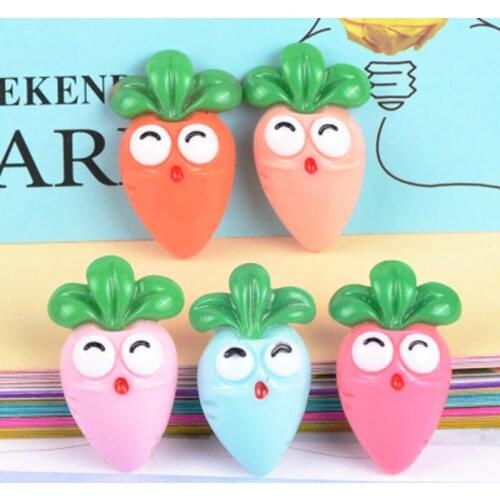 ZOCDOU 5 Pieces Happy Carrot Small Statue Little Figurine Crafts Figure Ornament Miniatures