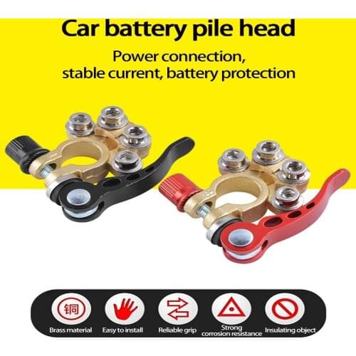 1 Pair Toolless Quick Disconnect Battery Main Cable Post Terminal Shut-Off Connectors 12v 6v 24v Boat Race Car UTV Tractor Truck