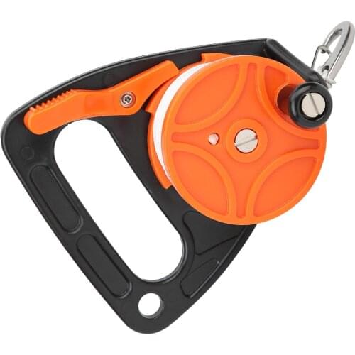 100% Brand New And High Quality 150ft Diving Line Diving Line Reel Diving Equipment Combination With Handle PP Rope Orange