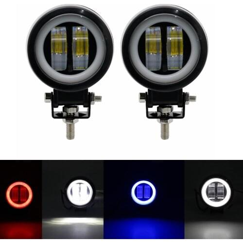 2pcs Round Square Offroad LED Light Bar Spot Beam Spotlight 12V For ATV UAZ SUV 4WD 4x4 Truck Tractor LED Work Light 12V