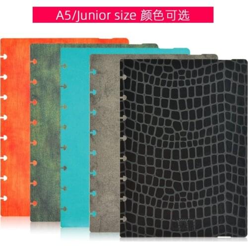 2020 mushroom hole A5 size Notebook cover 2pcs t puncher dividers kawaii Free shipping gold sliver black pink