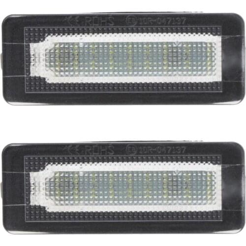 2x 18 SMD LED License Plate Number Light Lamp Error Free For Benz Smart Fortwo Coupe Convertible 450 451 W450 W453