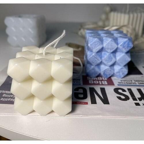 3D Geometry Silicone Candle Moulds Aromatherapy Candle Mould Soap Wax Plaster Mold Handmade DIY Resin Casting Making Craft