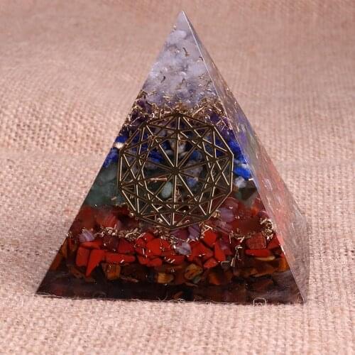 60mm Sri Yantra Energy Converter Orgonite Pyramid symbolizing love brings good luck resin decoration craft orgone drop shipping