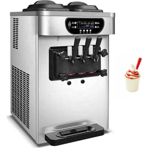 Stainless Steel Soft Ice Cream Machine Electric LCD Panel Ice Cream Makers Vending Machine