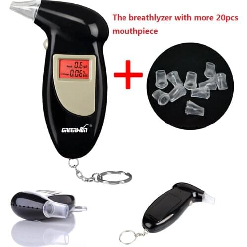 Free shipping 2019 greenwon 68s Breath Analyzer Breathalyzer Alcohol Tester Keychain Audible Alert