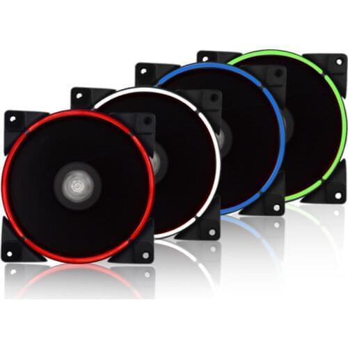 Overclocking Three Haoyue Computer Case Fan Led Cooling Desktop 12cm Ultra-Quiet Green White Blue Red