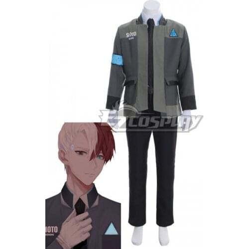 Boku No Hero Akademia Detroit: Become Human Shoto Todoroki Suit Halloween Adult Daily Party Outfit Clothings Cosplay Costume E00