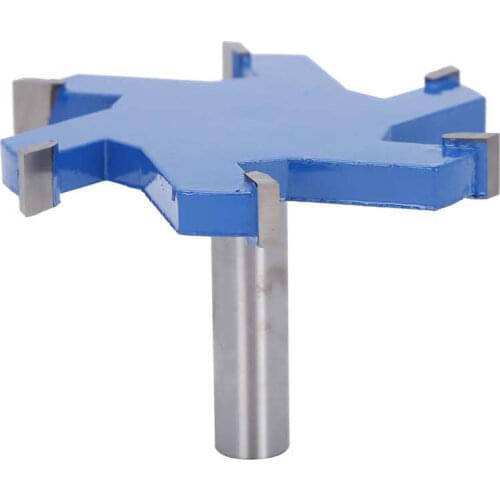 Brocas de centrar extrator de parafuso 6 Edge T Type Slotting Cutter 12mm Straight Shank Grooving Router Bit Woodworking Tool