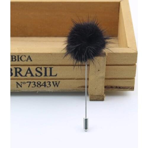 Fashion Boutonniere Fur Lapel leaves Pin Brooch Hair Badge Cloth Breastpin for Men Wedding party Suit accessories