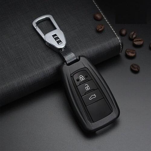 Auminium Alloy car key Case keychain car key Cover keys Shell For Toyota Camry Corolla C-HR CHR Prado 2018 Key Protection