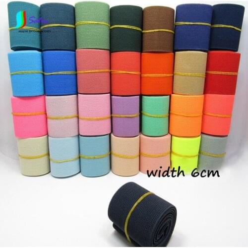 Colorful 6CM Width Thickening Elastic Band,Elastic Bag Webbing Ribbon S0144L 28 Colors
