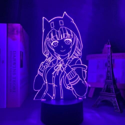 Danganronpa Chiaki Nanami Led Night Light Lamp for Bedroom Decor Kids Gift Danganronpa Acrylic 3d Lamp Chiaki Nanami