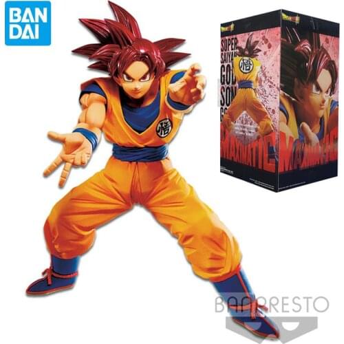 Original Banpresto Dragon Ball Z Anime Figure Maximatic Goku Red Hair Action Figure Pvc Collectible Model Toys