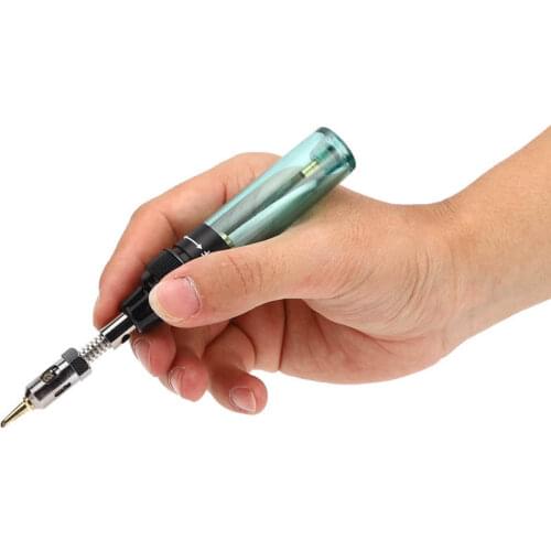 Gas Soldering Iron Pen-Shaped Gas Torch Pure Butane Soldering Iron Pen For Labor-Saving Ergonomic Handle Plastic + Iron