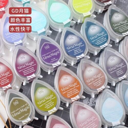Japan imported water droplets GD quick-drying inkpad hand account decoration wood seal rubber stamp supplies cinnabar stamp pad
