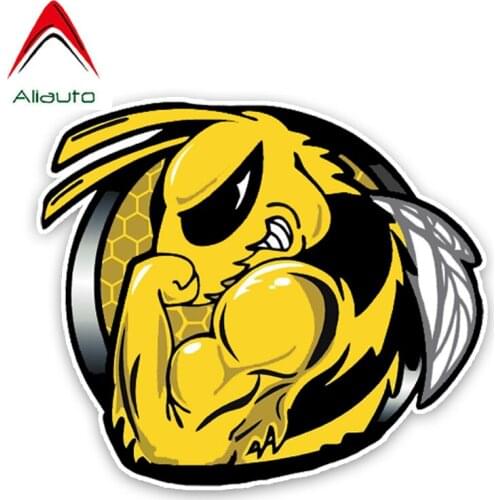 Aliauto Fashion Car Sticker Lovely Hornets Colored Decoration PVC Decal for Ada Vesta Peugeot 307 Passat B5 Porsche VW,14cm*13cm